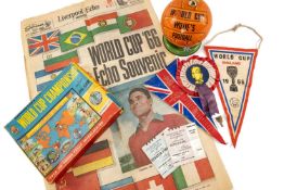 THE FOOTBALL CLUB HOUSE: ASSORTED WORLD CUP 1966 MEMORABILIA, including tin plate World Cup Willie's