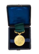 THE MILITARY CLUB HOUSE: GOLD AWARD MEDAL, c., engraved '1913-14' and 'JVR' initials in cursive