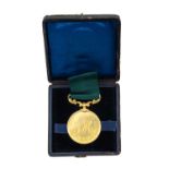 THE MILITARY CLUB HOUSE: GOLD AWARD MEDAL, c., engraved '1913-14' and 'JVR' initials in cursive