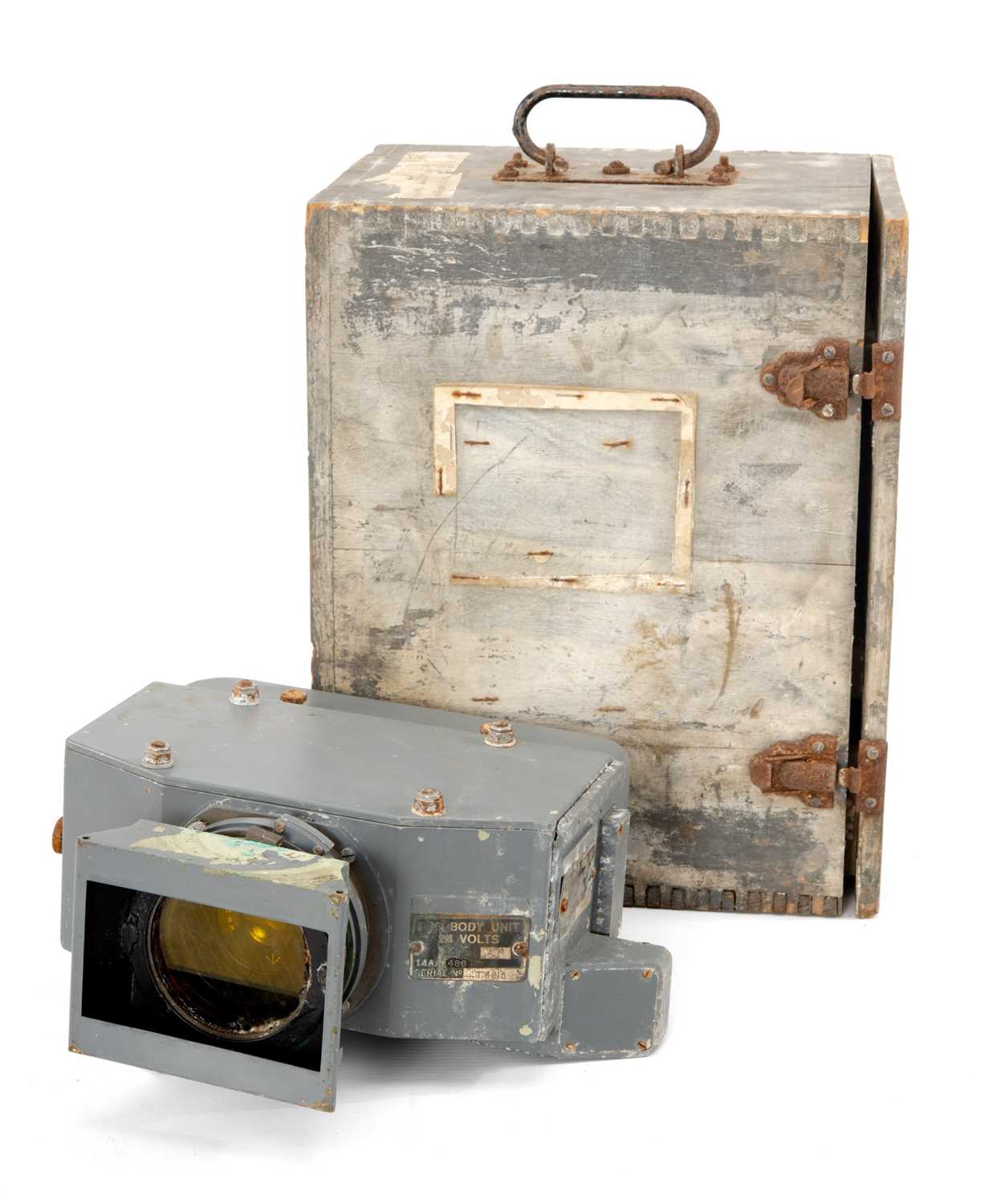 THE MILITARY CLUB HOUSE: F.46 TORPEDO TRAINING CAMERA, lens marked 'ww27190' with military arrow and