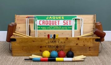 THE CROQUET CLUB HOUSE: SET BY JOHN JAQUES & SONS LTD in pine case, complete with boxed Rockwood no.