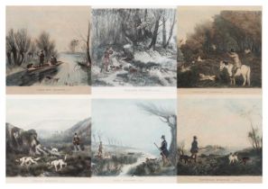 THE FIELD SPORTS CLUB HOUSE: R.G. REEVE AFTER R. B. DAVIS six colour lithographs - shooting prints