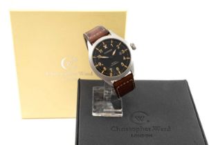 THE WRISTWATCH CLUB HOUSE: CHRISTOPHER WARD GENT'S STAINLESS STEEL WRISTWATCH, 'C8 Pilot Mk2',