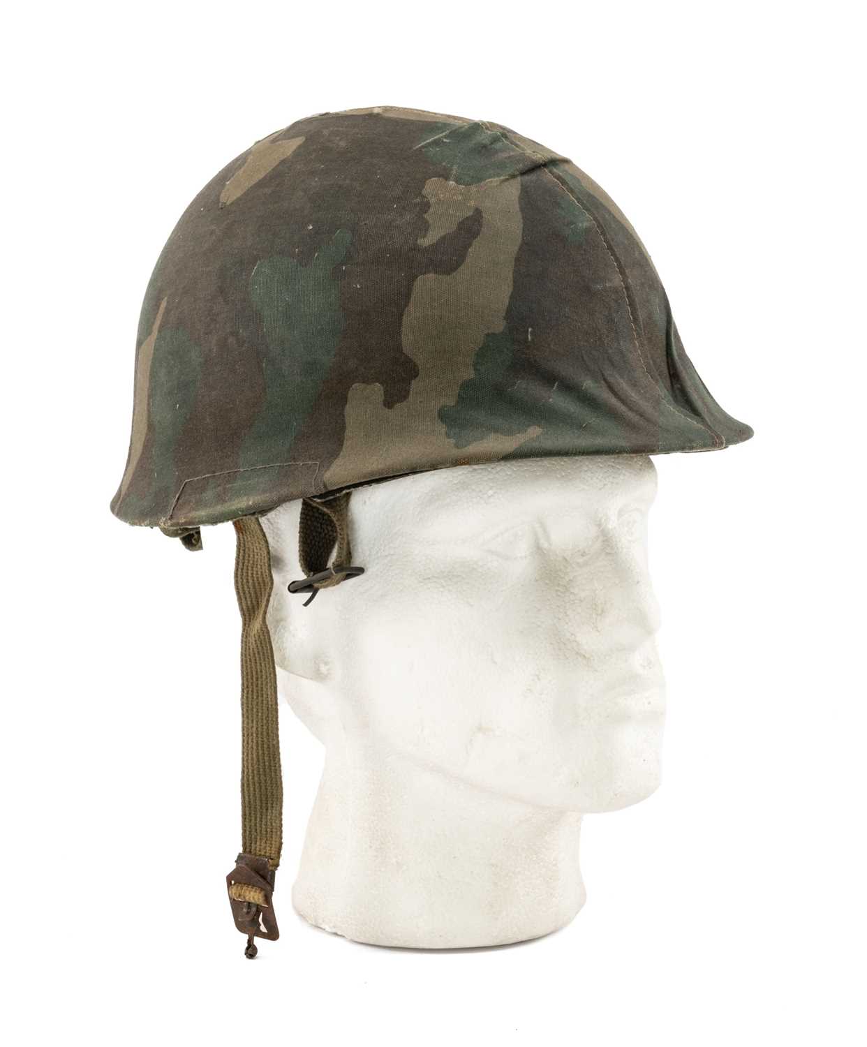 THE MILITARY CLUB HOUSE: A 1982 ARGENTINE INFANTRY HELMET FROM THE FALKLANDS CONFLICT with