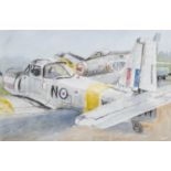‡ THE MILITARY CLUB HOUSE: TREVOR ANDREWS (20th Century) watercolour - 'Provost and Lightening',
