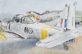 ‡ THE MILITARY CLUB HOUSE: TREVOR ANDREWS (20th Century) watercolour - 'Provost and Lightening',