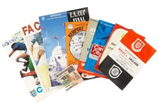 THE FOOTBALL CLUB HOUSE: ASSORTED PROGRAMMES & TICKET STUB, including Wembley Stadium Football