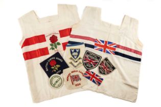 THE ATHLETICS CLUB HOUSE: COLLECTION OF 1934 BRITISH EMPIRE GAMES & OTHER CLOTH BADGES & VESTS,