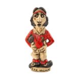 THE RUGBY CLUB HOUSE: GROGG CARICATURE BY JOHN HUGHES OF JPR WILLIAMS, wearing his Wales No.15