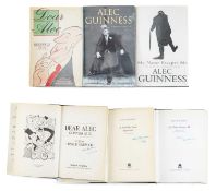 THE FILM & MUSIC CLUB HOUSE: ALEC GUINNESS three signed autobiographies - titles include, 'A