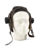 THE MILITARY CLUB HOUSE: RAF TYPE C LEATHER FLYING HELMET believed World War II period, interior