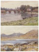 LILIAN WOODCOCK watercolours (2) - Yr Wyddfa from Capel Curig, signed and dated 1924, 28 x 42, and