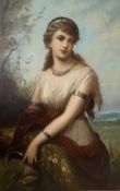 19TH CENTURY CONTINENTAL SCHOOL oil on canvas - three quarter length study, possibly depicting