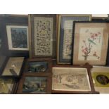 TEN VARIOUS EASTERN / ASIAN PICTURES / PAINTINGS & MOUNTED SILKS, to include a pair of panels