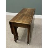 OFFERED WITH LOT 45 - ANTIQUE OAK TWIN FLAP GATE LEG DINING TABLE, on square supports with splayed