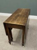 OFFERED WITH LOT 45 - ANTIQUE OAK TWIN FLAP GATE LEG DINING TABLE, on square supports with splayed