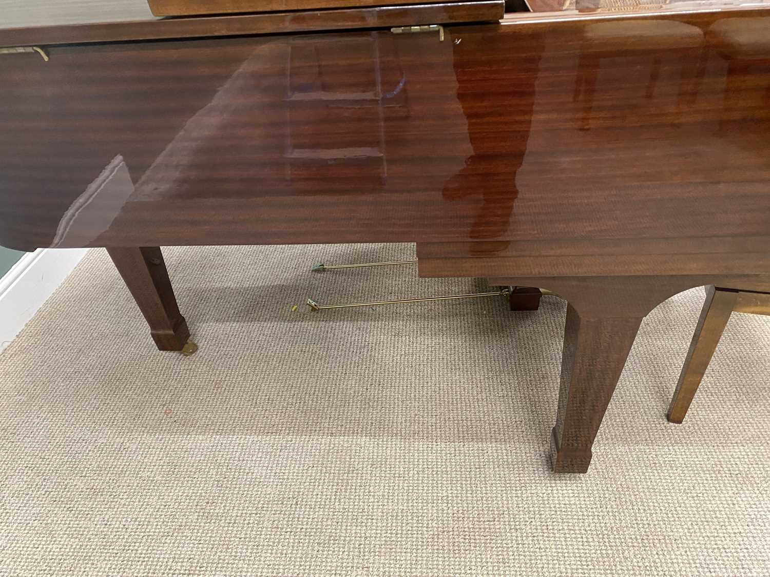 OFFENBACH MAHOGANY BABY GRAND PIANO WITH RISE & FALL PIANO STOOL, 101cms H, 148cms W, 155cms approx. - Image 5 of 11