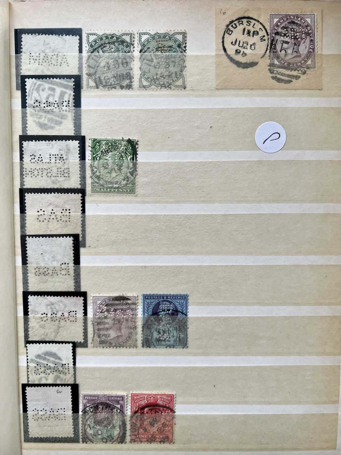 OFFERED WITH LOT 3 - FINE USED MAINLY GB 'PERFINS' - good quality stamps and collated QV - QEII, - Image 9 of 16