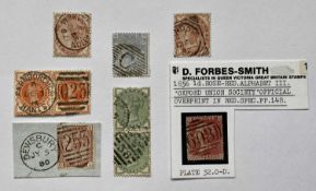GB FINE USED QV STAMPS, high cat value
