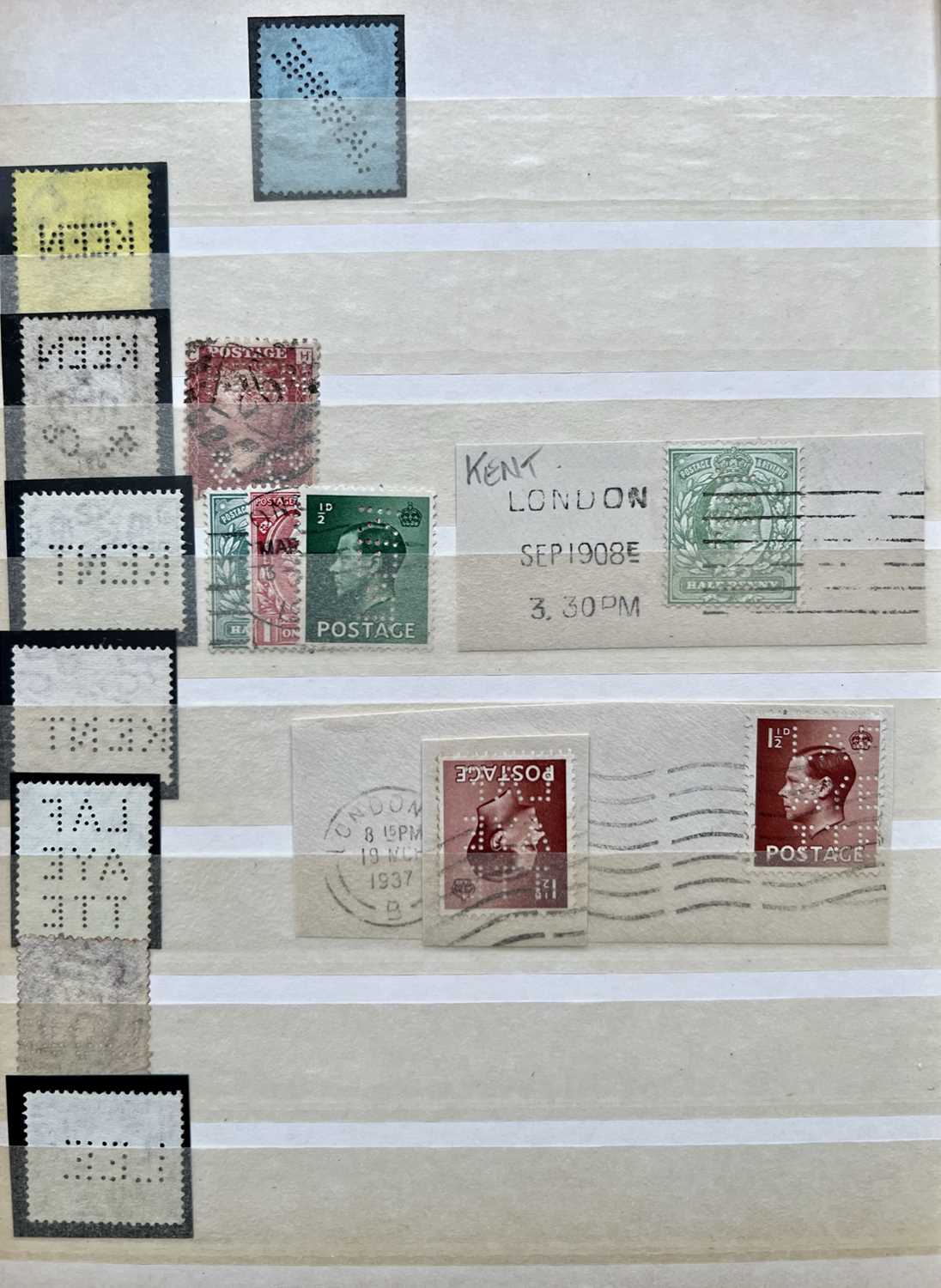 OFFERED WITH LOT 3 - FINE USED MAINLY GB 'PERFINS' - good quality stamps and collated QV - QEII, - Image 15 of 16