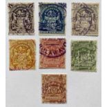 BRITISH SOUTH AFRICA (RHODESIA), SG No.s 11, 12, 13, 90, 92, 93 and 93a, all fiscallu used and