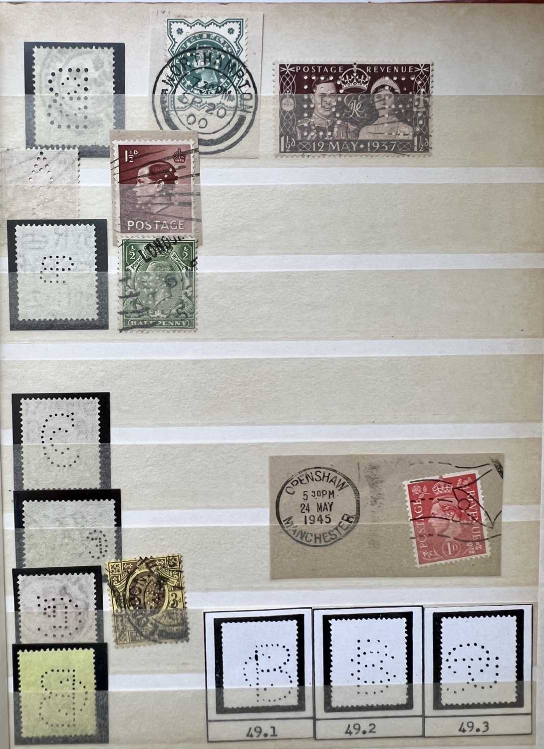 OFFERED WITH LOT 3 - FINE USED MAINLY GB 'PERFINS' - good quality stamps and collated QV - QEII, - Image 14 of 16