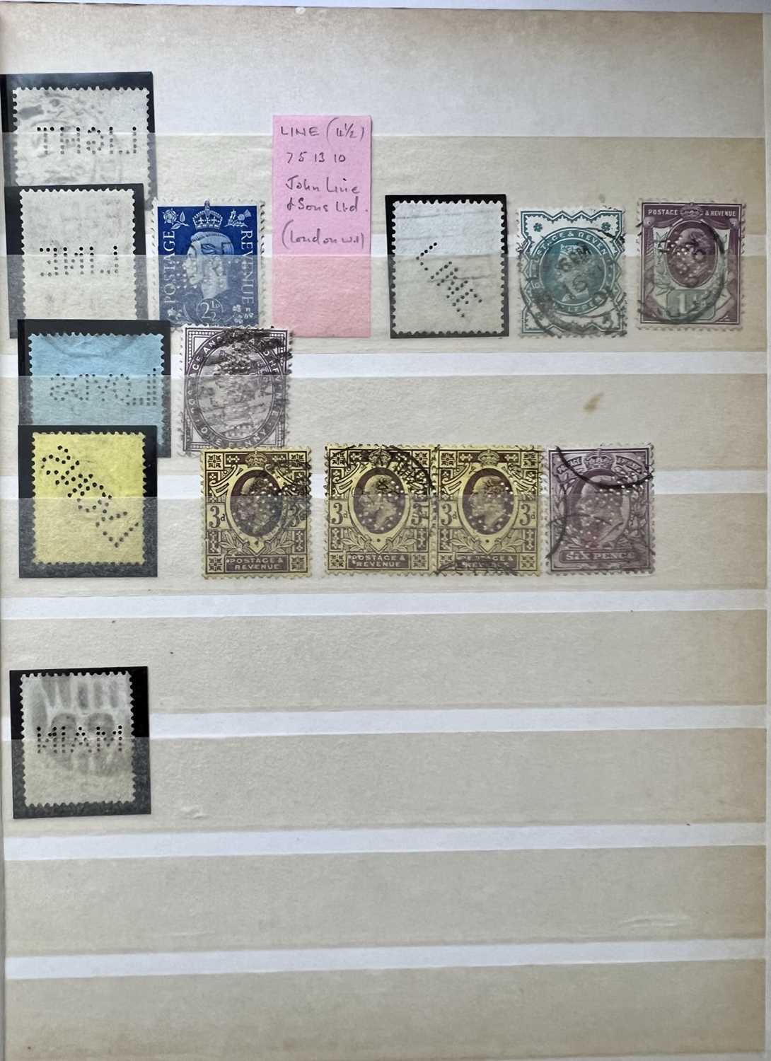 OFFERED WITH LOT 3 - FINE USED MAINLY GB 'PERFINS' - good quality stamps and collated QV - QEII, - Image 10 of 16