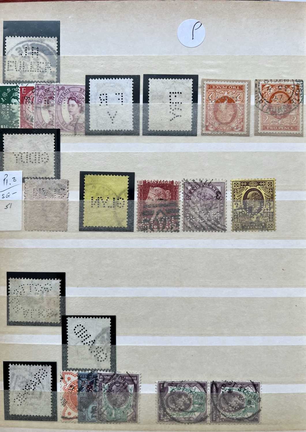 OFFERED WITH LOT 3 - FINE USED MAINLY GB 'PERFINS' - good quality stamps and collated QV - QEII, - Image 11 of 16