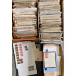 THREE BOXES GB POSTAL HISTORY, many 100s of entires covering all reigns, finds to be made. High