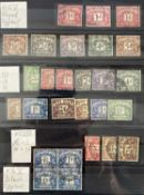 GB - used postage dues on three stock card