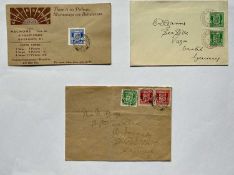 THREE 1940'S COVERS FROM GUERNSEY, 3 x 1/2d stamps, 2 x 1d and 1 x 2 1/2d