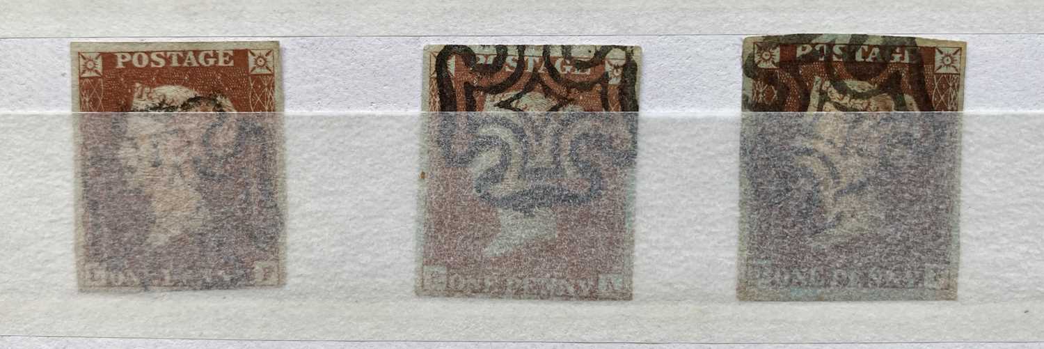 GB - 7 x mainly 4 margin Penny Reds with black Maltese Cross (2 on covers), superb cover with four - Image 8 of 11