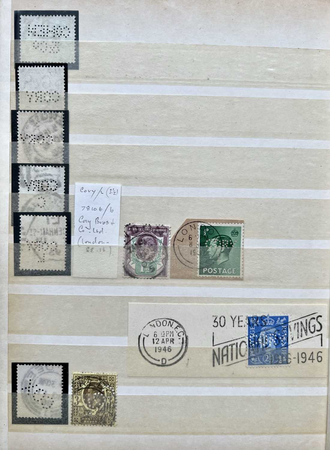 OFFERED WITH LOT 3 - FINE USED MAINLY GB 'PERFINS' - good quality stamps and collated QV - QEII, - Image 13 of 16