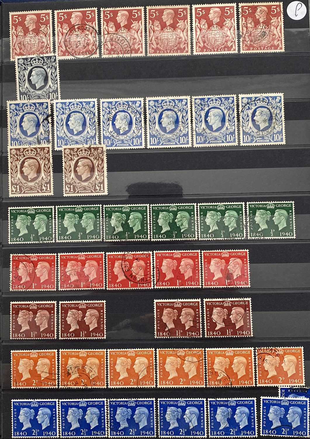 OFFERED WITH LOT 51 - GB STOCKBOOK - GV - QEII, mainly fine used or unmounted mint, GV1 high - Image 13 of 16