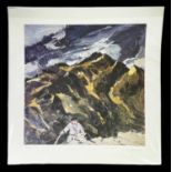 ‡ SIR KYFFIN WILLIAMS RA limited edition (66/250) lithograph - untitled, farmer below Snowdon,