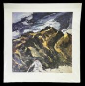 ‡ SIR KYFFIN WILLIAMS RA limited edition (66/250) lithograph - untitled, farmer below Snowdon,