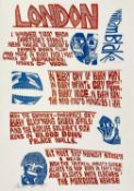 ‡ PAUL PETER PIECH limited edition (23/25) two colour lithograph - homage with images and text to