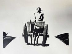 ‡ JOSEF HERMAN OBE RA lithograph - untitled, the cart, unsigned, 40 x58cms Provenance: private