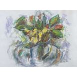 ‡ WILL ROBERTS pastel on paper - untitled, yellow flowers, signed, 29 x 40cms Provenance: private