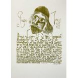 ‡ PAUL PETER PIECH limited edition (3/50) colour lithograph - untitled, a quote from Inigo Jones the