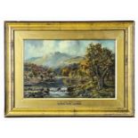 SAMUEL YATES JOHNSON (British fl.1901-1910) oil on canvas - entitled, 'In the Lledr Valley, North