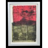 NEALE HOWELLS print with hand finished paint - entitled, 'Red Sod', unsigned, 40 x 29cms Provenance: