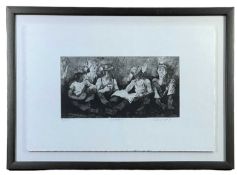 ‡ VALERIE GANZ limited edition (15/100) aquatint - entitled, 'Breakfast', signed, 38 x 58cms