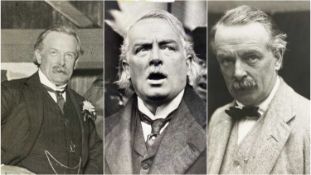 PRESS ASSOCIATION three black and white press photographs - each of David Lloyd George, 30 x 25cms