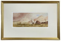 ‡ FREDERICK TULLY LOTT watercolour and pencil - entitled verso 'Mumbles Lighthouse, Gower, South