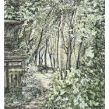 ‡ JANE CARPANINI pen and wash - entitled verso, 'A Glimpse of Arcadia' on Bankside Gallery label
