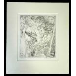 ‡ EDGAR HOLLOWAY one of six 1st state dry point, 1984 - entitled 'Maenads, Woodbarton', signed, 22 x