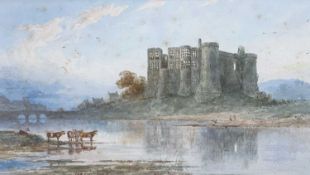 ALFRED PARKMAN watercolour - entitled 'Carew', signed and dated 1924, 17 x 31cms Provenance: private