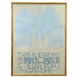 ‡ PAUL PETER PIECH lithograph - peace movement slogan, 'there is no road to peace...peace is the