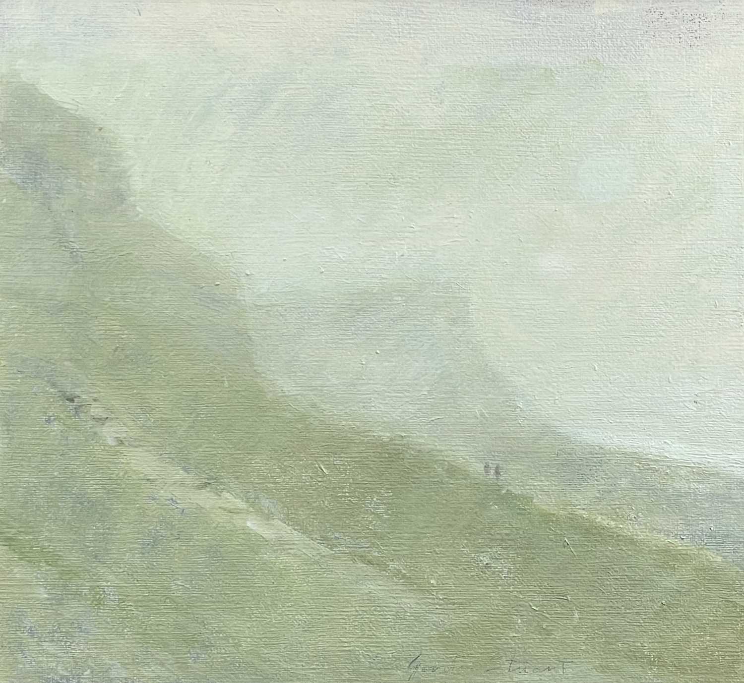 ‡ GORDON STUART oil on canvas - entitled verso, 'Worm's Head, Gower' on Fountain Fine Art label,